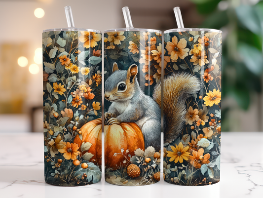 20oz Autumn Squirrel tumbler