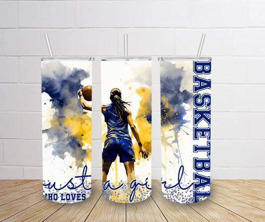 20oz  Girl who lives basketball Tumbler
